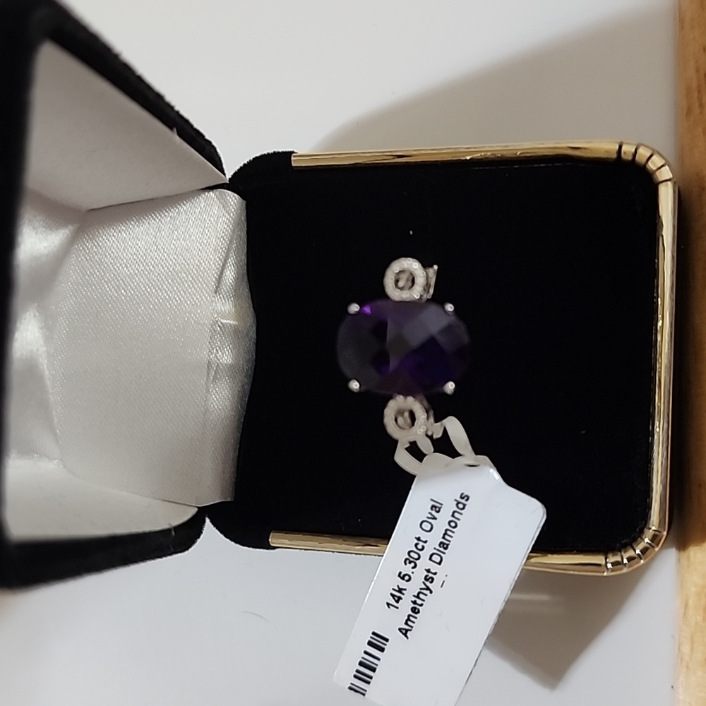Amethyst and Diamond Ring